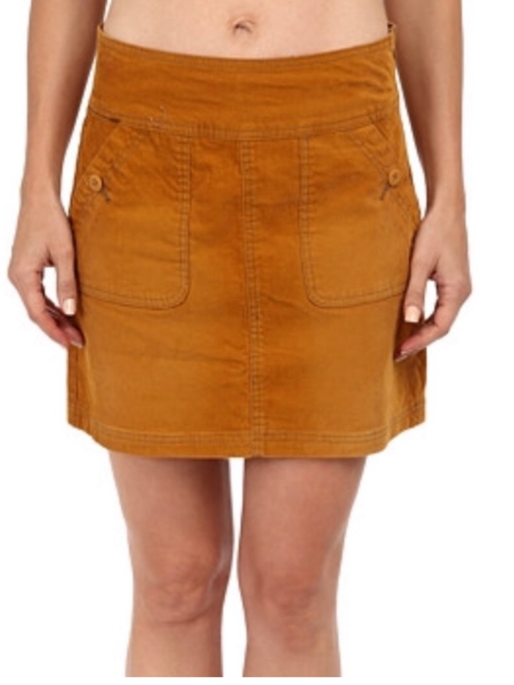 Prana canyon corduroy mustard mini skirt size 10